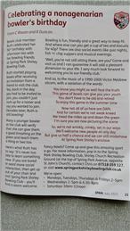 News from Spring Park Shirley Bowling Green - SPAN Magazine - July 2025