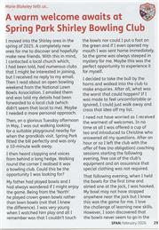 News from Spring Park Shirley Bowling Green - SPAN Magazine  - Feb 2026